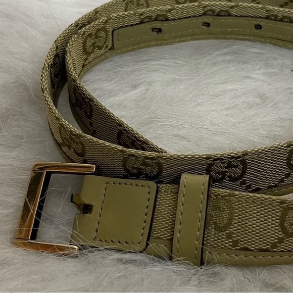 Gucci Authentic Vintage GG Canvas Monogram Belt S 60 - Picture 2 of 6
